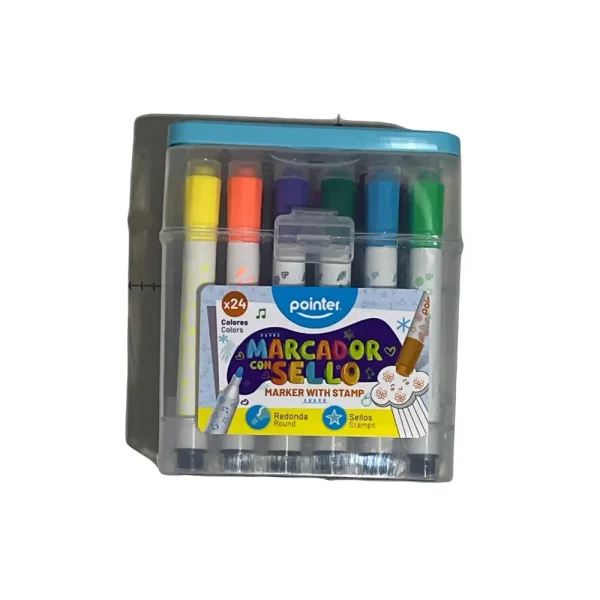 Set de 24 marcadores con sello