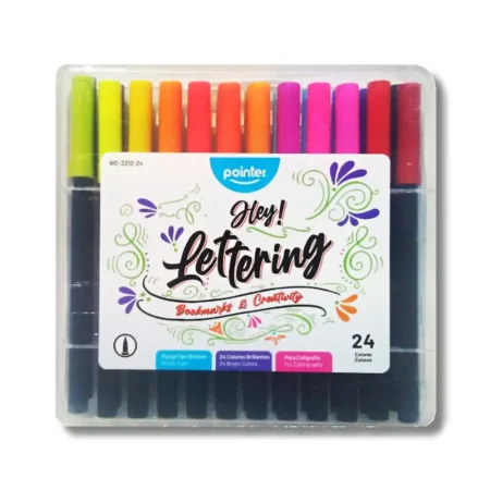 Set de 24 marcadores lettering