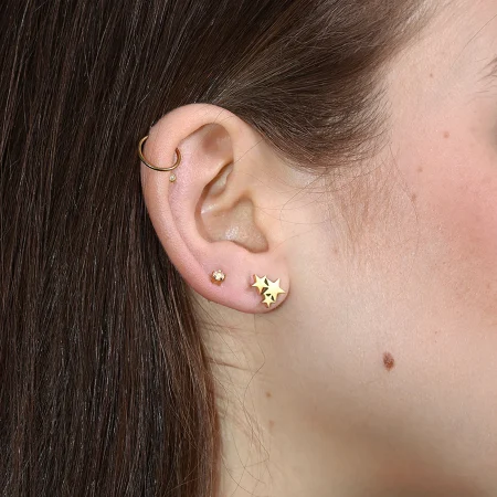 Zarcillos de estrellas doradas